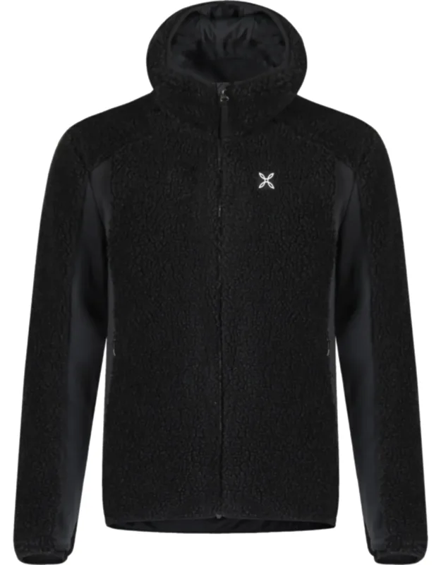 Textured Sherpa Fleece Hooded Jacket