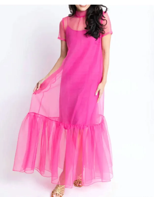Organza Bow Maxi Dress