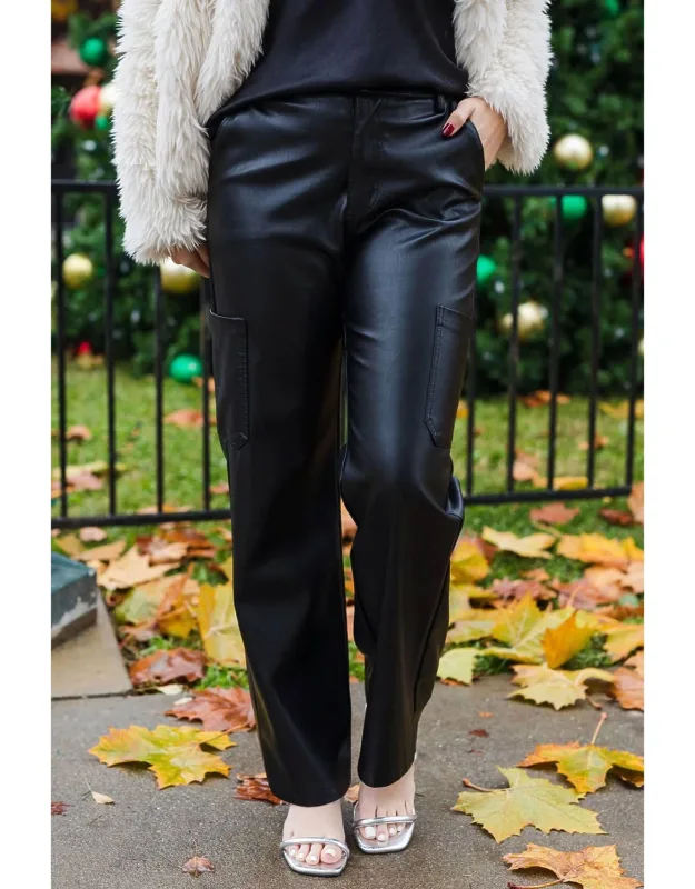 In The Moment Faux Leather Pants