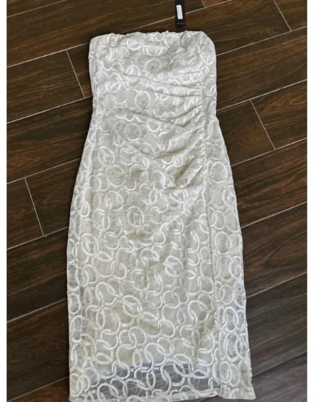 Gol Strapless Side Ruching Midi Dress