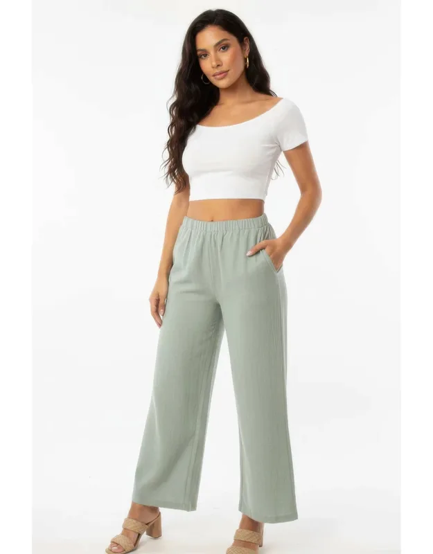 Relaxed Fit Wide-leg Pants With Side Pockets
