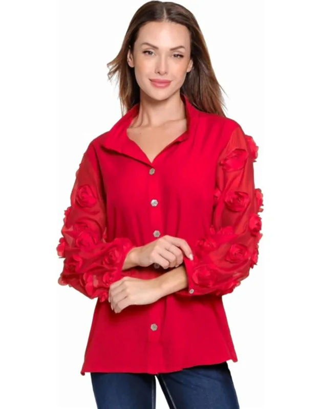Wire Collar Button Front Top