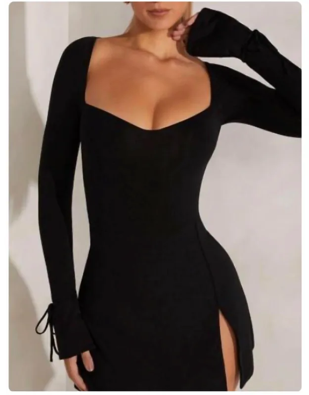 Sweetheart Long Sleeve Mini Dress