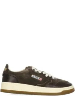 Tortoiseshell Heel Contrast Sneakers
