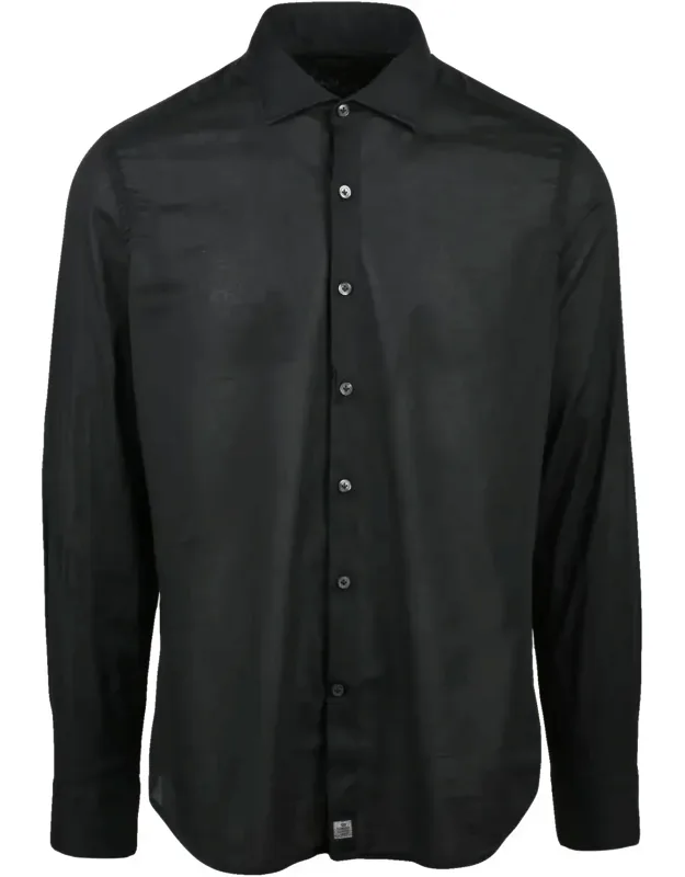 Casual Shirt With Classic Collar And Minimalist Design