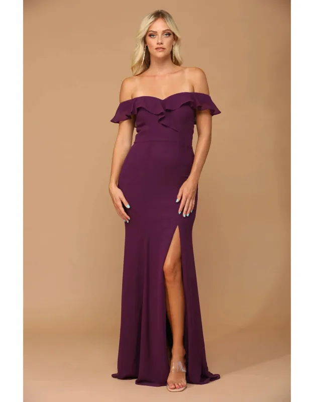 Off-shoulder Chiffon Dress