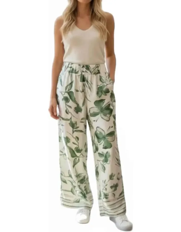 Wide Leg Pull On Pants
