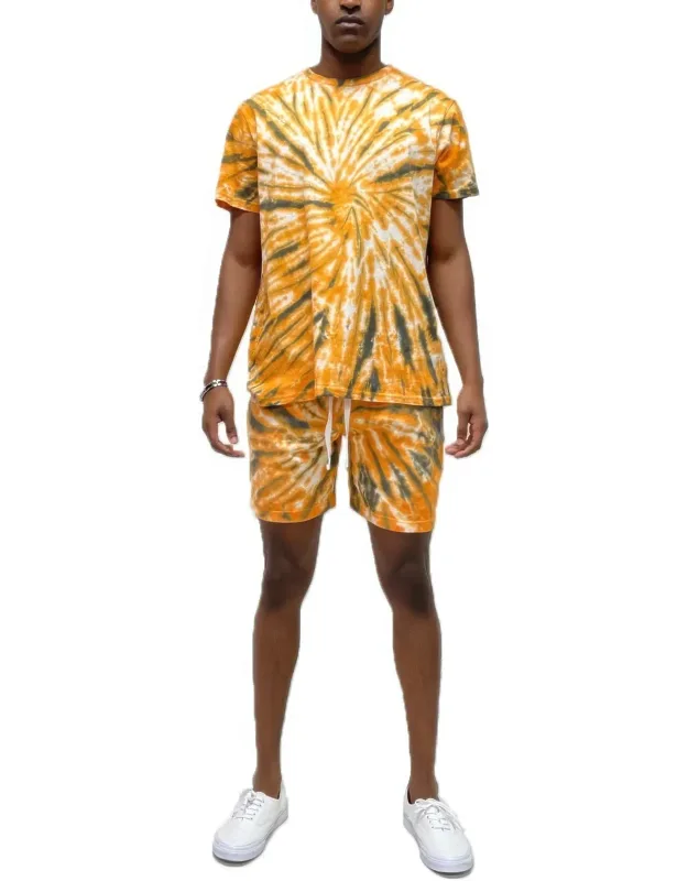 Tie-dye Shirt And Shorts Set