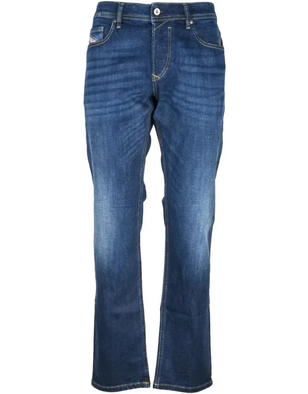 Button Straight Jeans