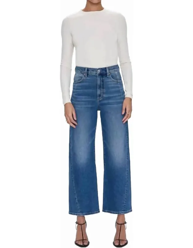 High Rise Bowed Ankle Jeans