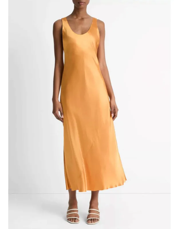 Satin Bias Tank Dress