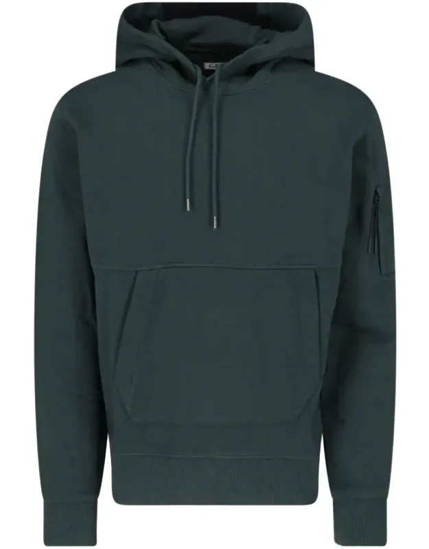 Diagonal Raised Cotton Hoodie