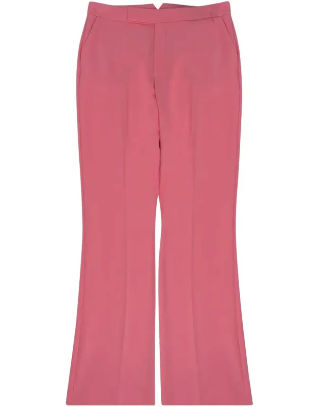 Tailored Trousers With Flared Hem And Concealed Fastening