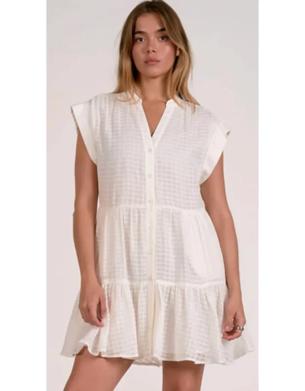 Windowpane Mini Dress