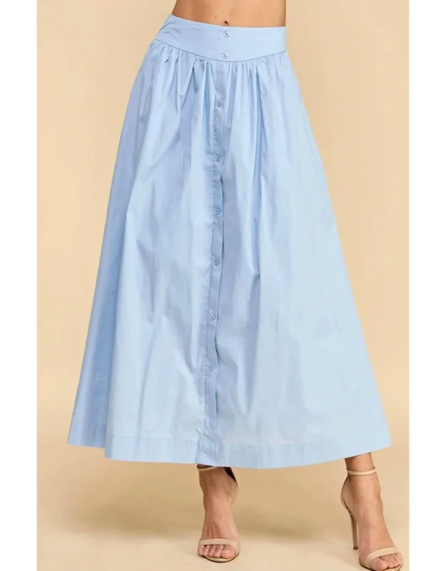 Long Button Skirt
