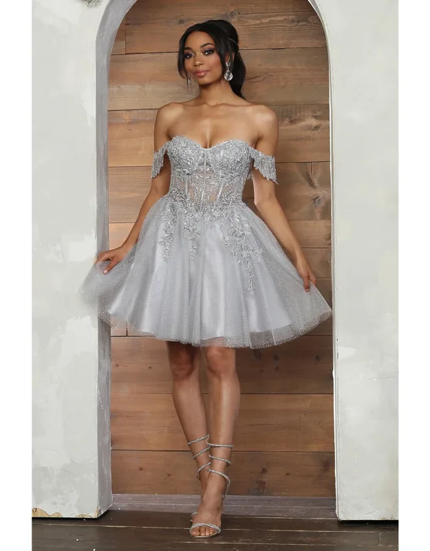 Tulle Off Shoulder Short Dress