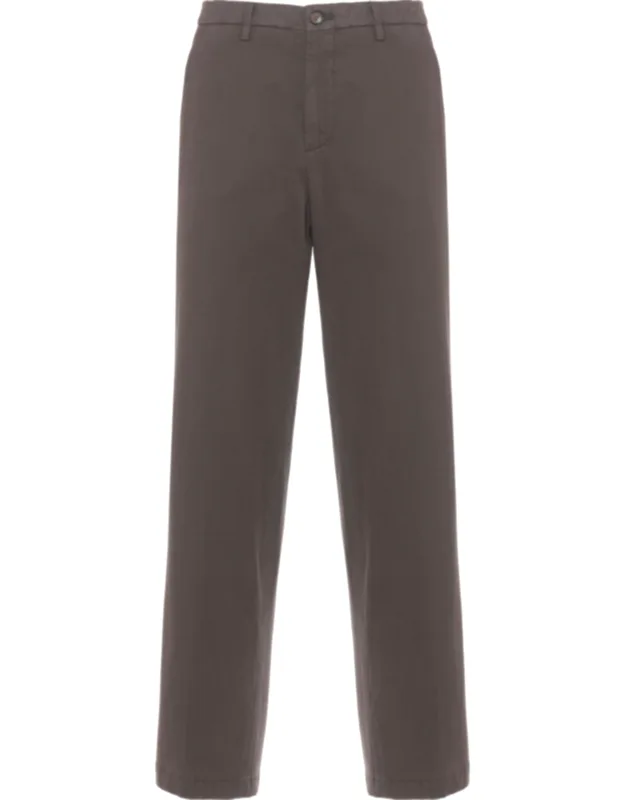 Cotton-blend Straight-leg Pants