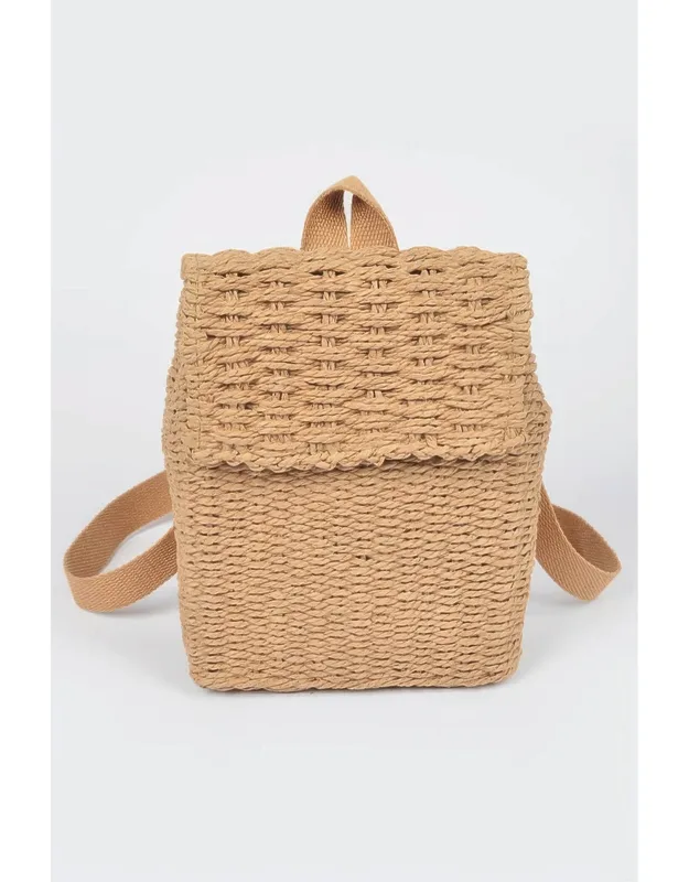Woven Cotton Mini Backpack