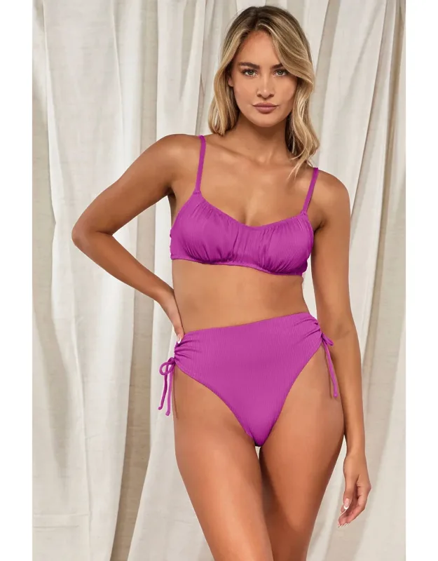 Rib High Waist Bikini Bottom
