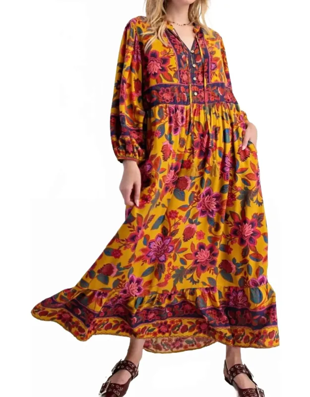 Sunset Bloom Maxi Dress