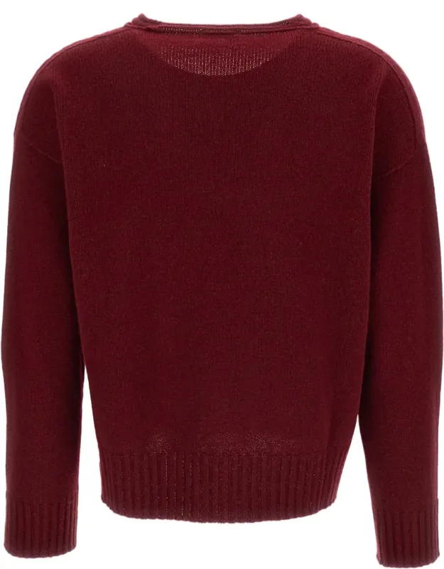 Cashmere Boxy V-neck Sweater With Kimono Sleeves