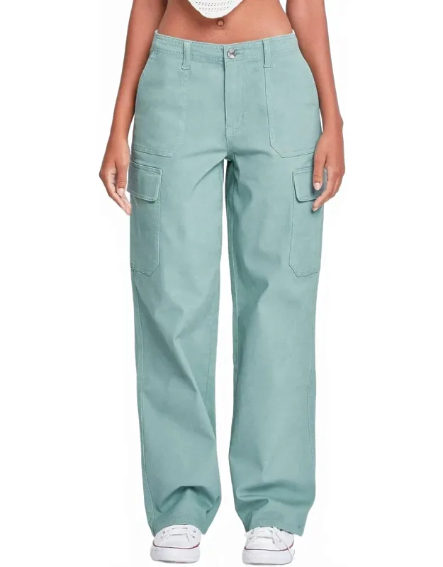 High Rise Straight Leg Cargo Pants