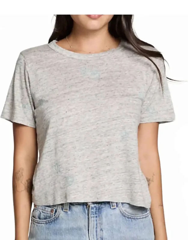Linen Jersey Embroidered Cactus Tee