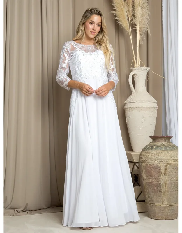 Formal 3/4 Sleeve Dress