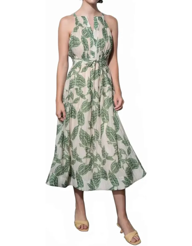Veneria Halter Midi Dress
