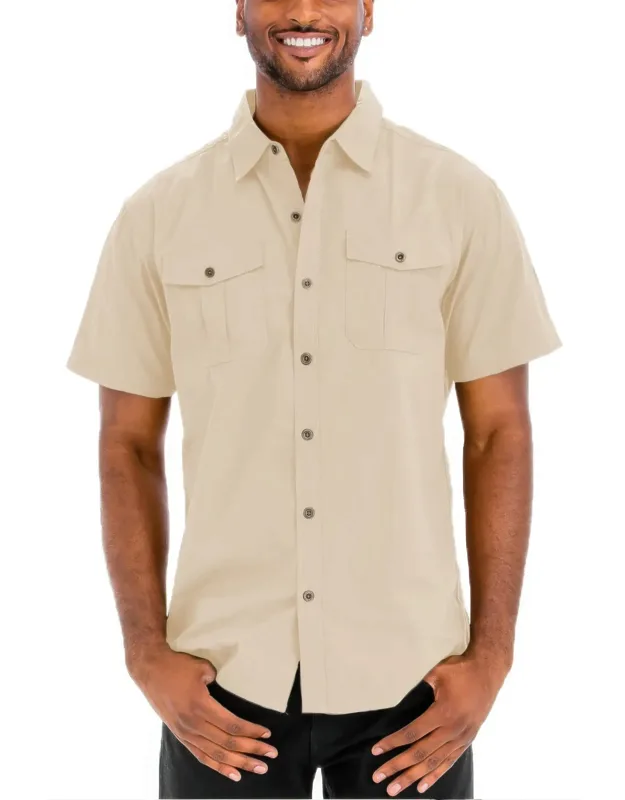 Two Chest Pocket Short Sleeve Shirt