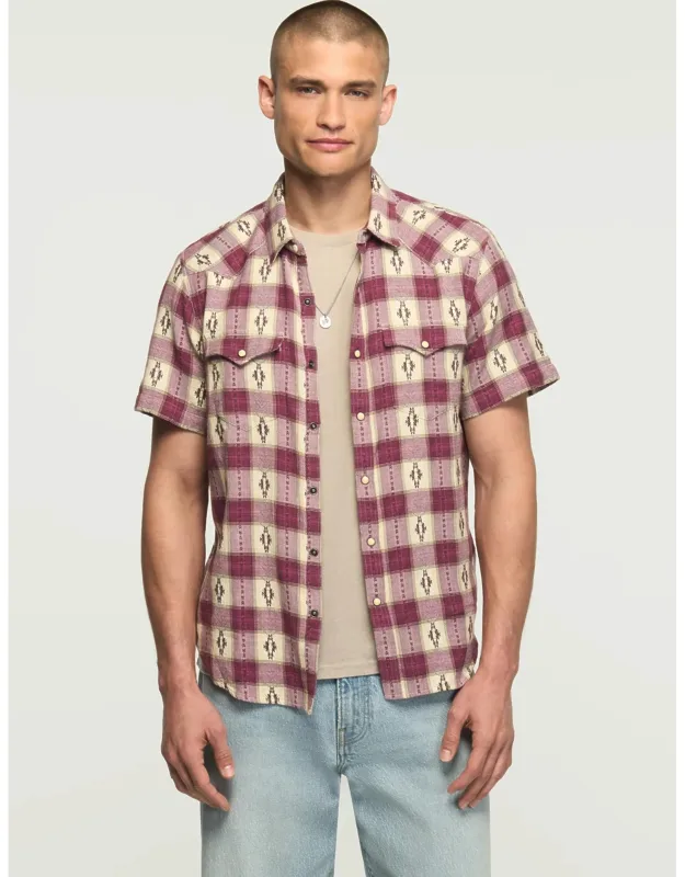 Short Sleeve Mesa Western Jacquard Shirt
