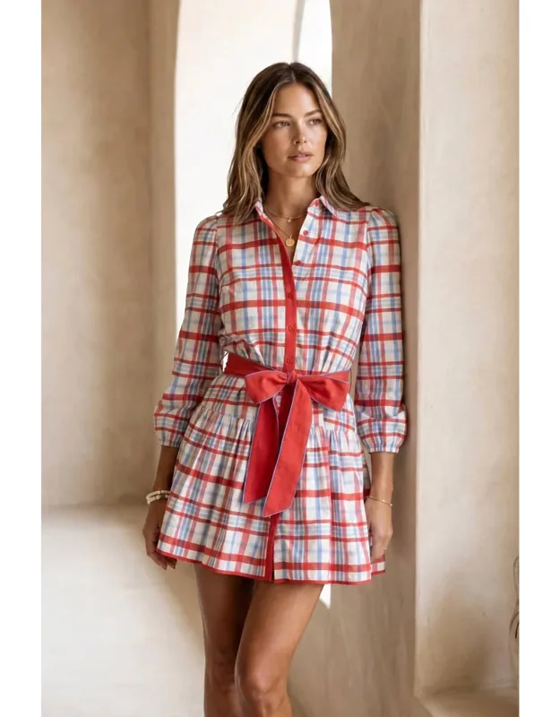 Mini Dress In Summer Plaid
