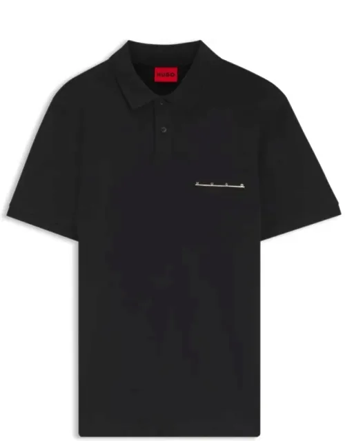 Piqué Polo Shirt With Logo Detail