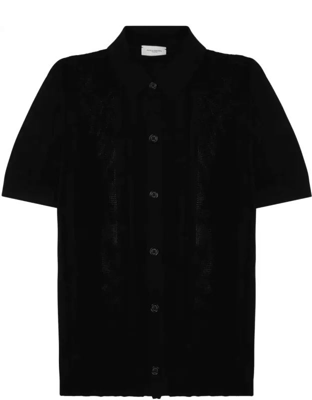 Casual Short-sleeved Shirt With Textured Patterns