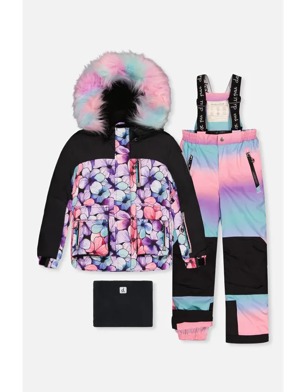 Two Piece Play Snowsuit With Gradient Pants
