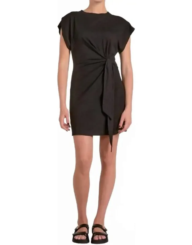 Side Tie Mini Dress
