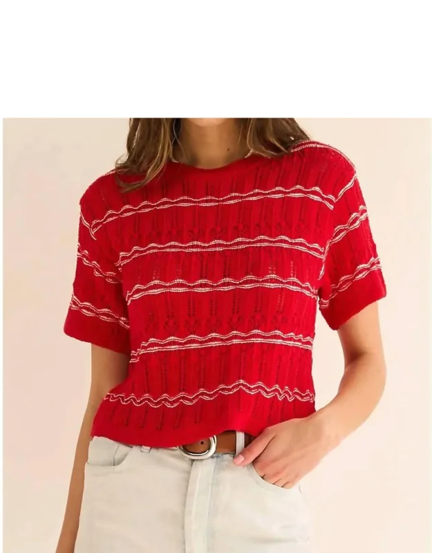 Knit Short Sleeve Top
