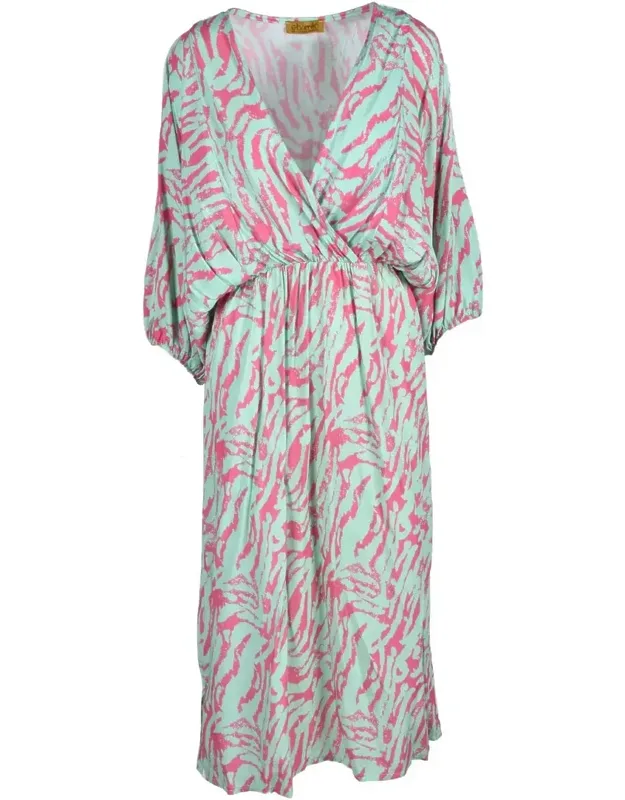 Abstract Polyester Dress