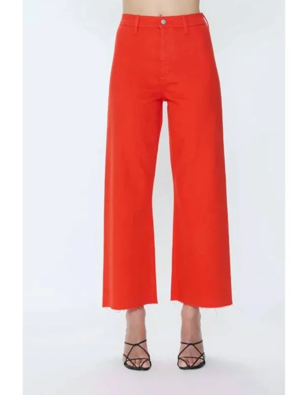 Penny Crop High Rise Wide Leg Crop Jeans