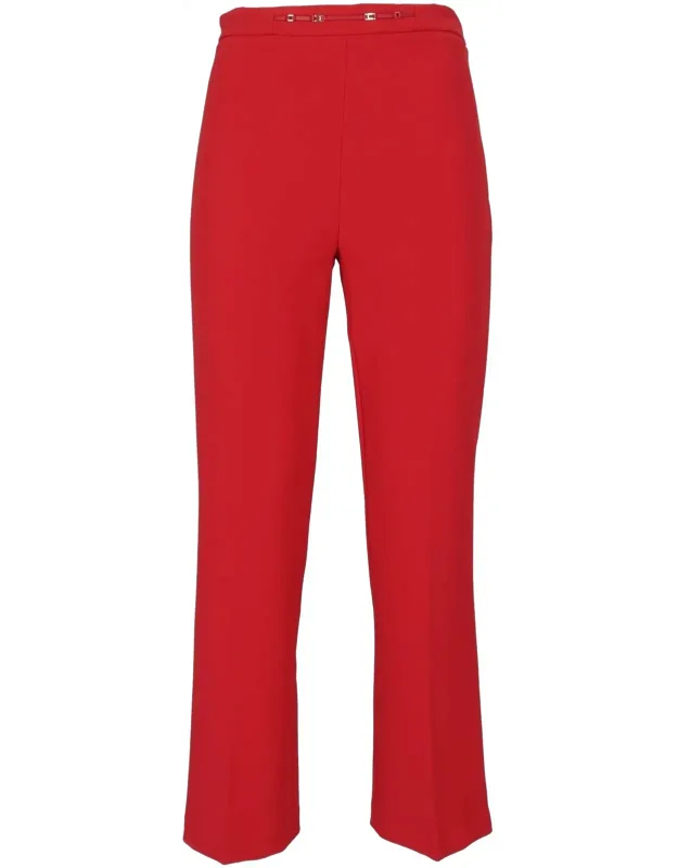 Cropped Straight-leg Pants