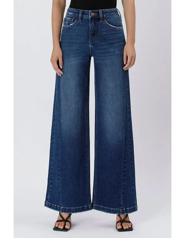 Tummy Control High Rise Wide Leg Jeans