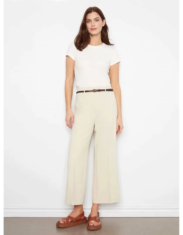 Cropped Dressy Belted Pants
