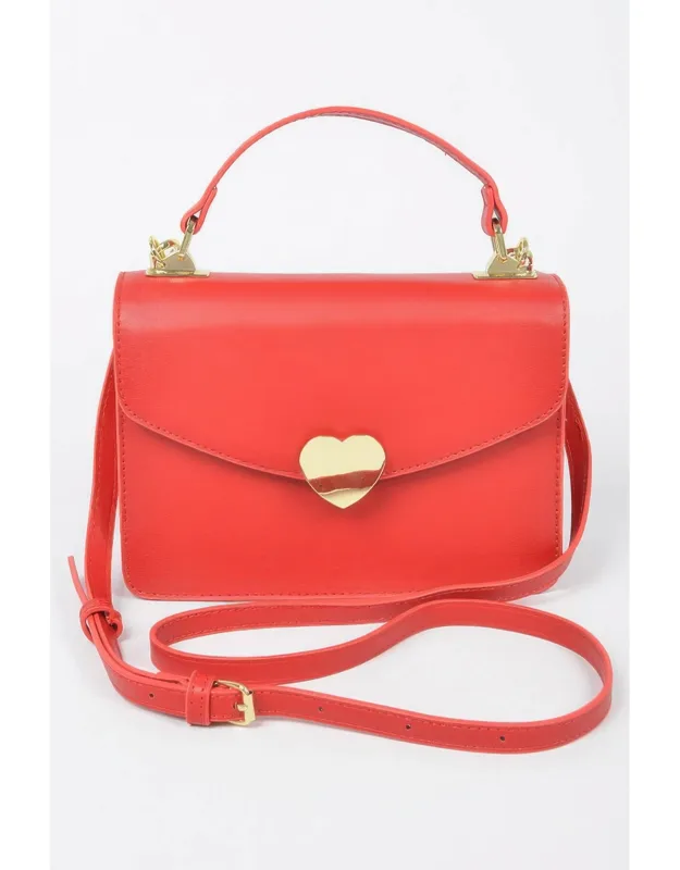 Heart Metal Top Handle Clutch