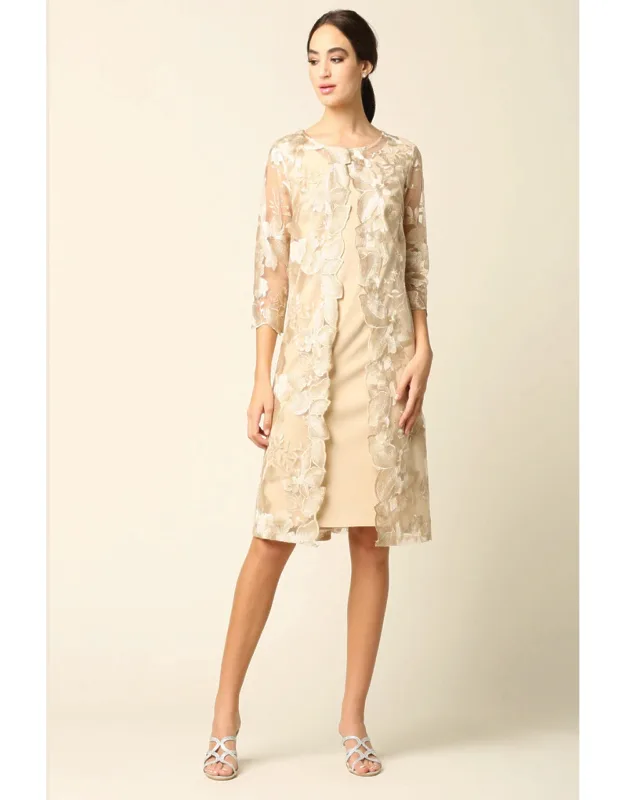 Mother Of Bride Attached Jacket Dress