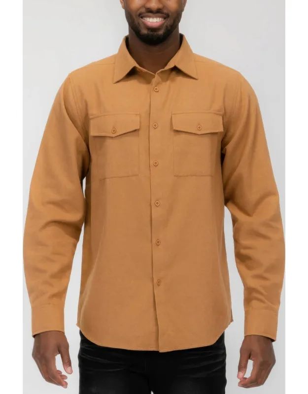 Solid Flannel Shirt