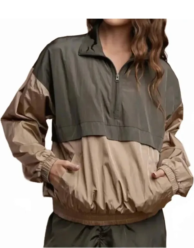 Piper Half Zip Parachute Pullover Jacket