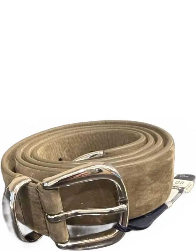 Leather Belt With Buckle