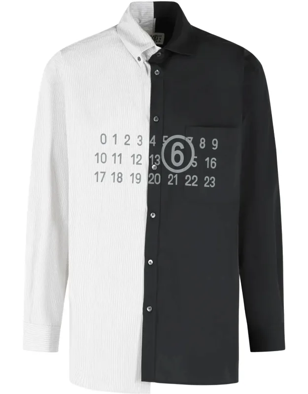 Color Block Cotton Shirt