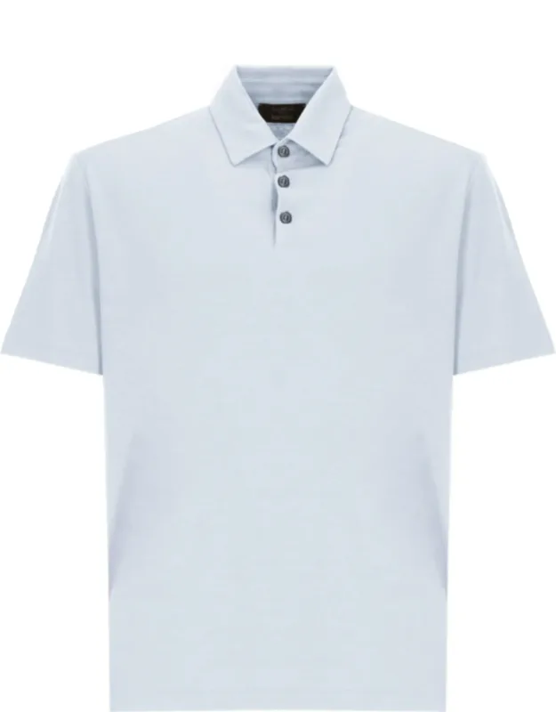 Three-button Cotton Polo Shirt