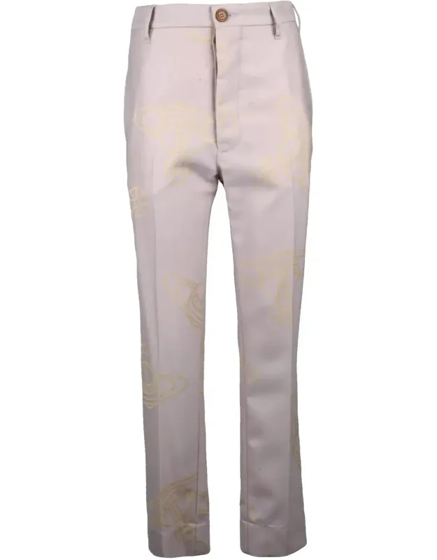High Waist Trousers With Tapered Leg Design